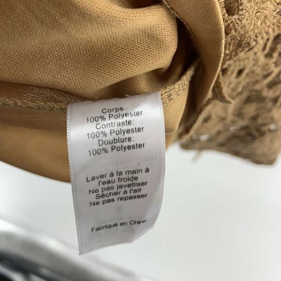 Callie Mac Lace Brown Sleeveless Dress Small - Picture 6 of 7